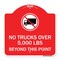 Signmission No Trucks Over Editable Weight Beyond This Point W/ Graphic Heavy-Gauge Alum, 18" H, RW-1818-23555 A-DES-RW-1818-23555 - alternate 1